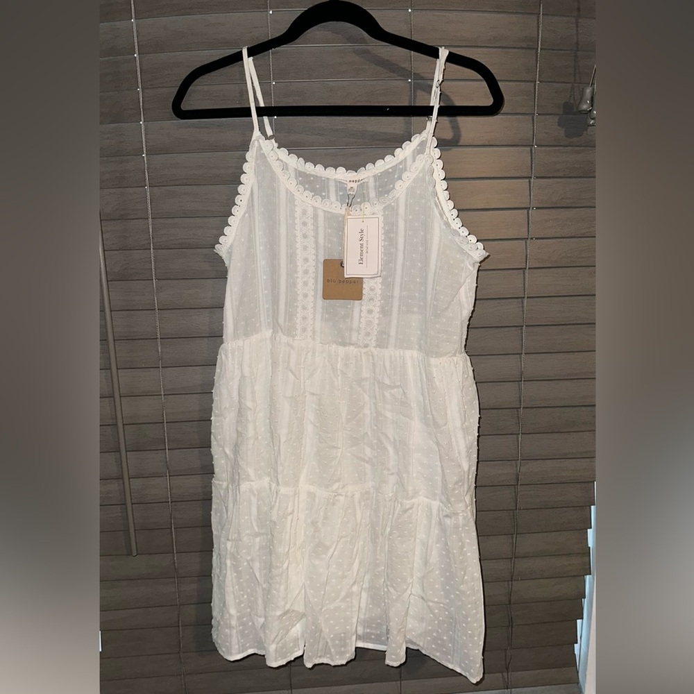 Blu Pepper White Lace Sundress